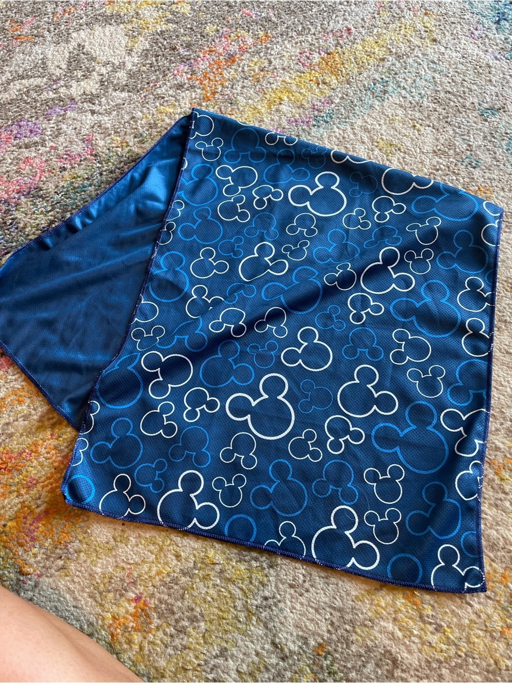 Disney parks Mickey mouse blue icon Cooling Towel Coolcore Heat Summer Hot chill